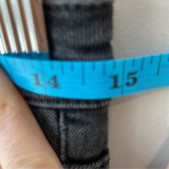 Zara Black Gray Jeans Black Pearl Cuff Hem Detailing - Picture 7 of 10